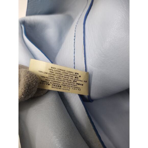 Kate Spade Blue Pebbled Leather Bow Double Handle Large Tote - Picture 12 of 16